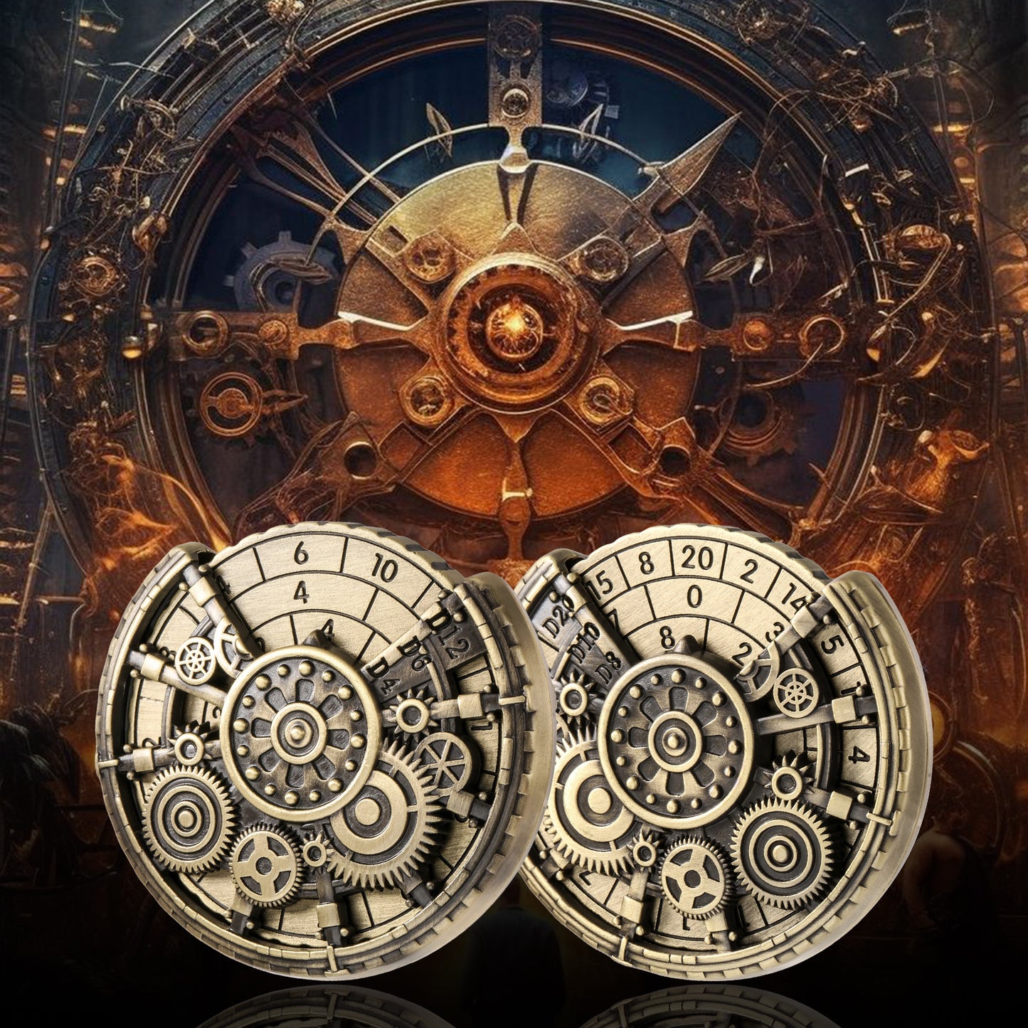 Gyroscope Retro Wheel DND Dice Gift Box Set
