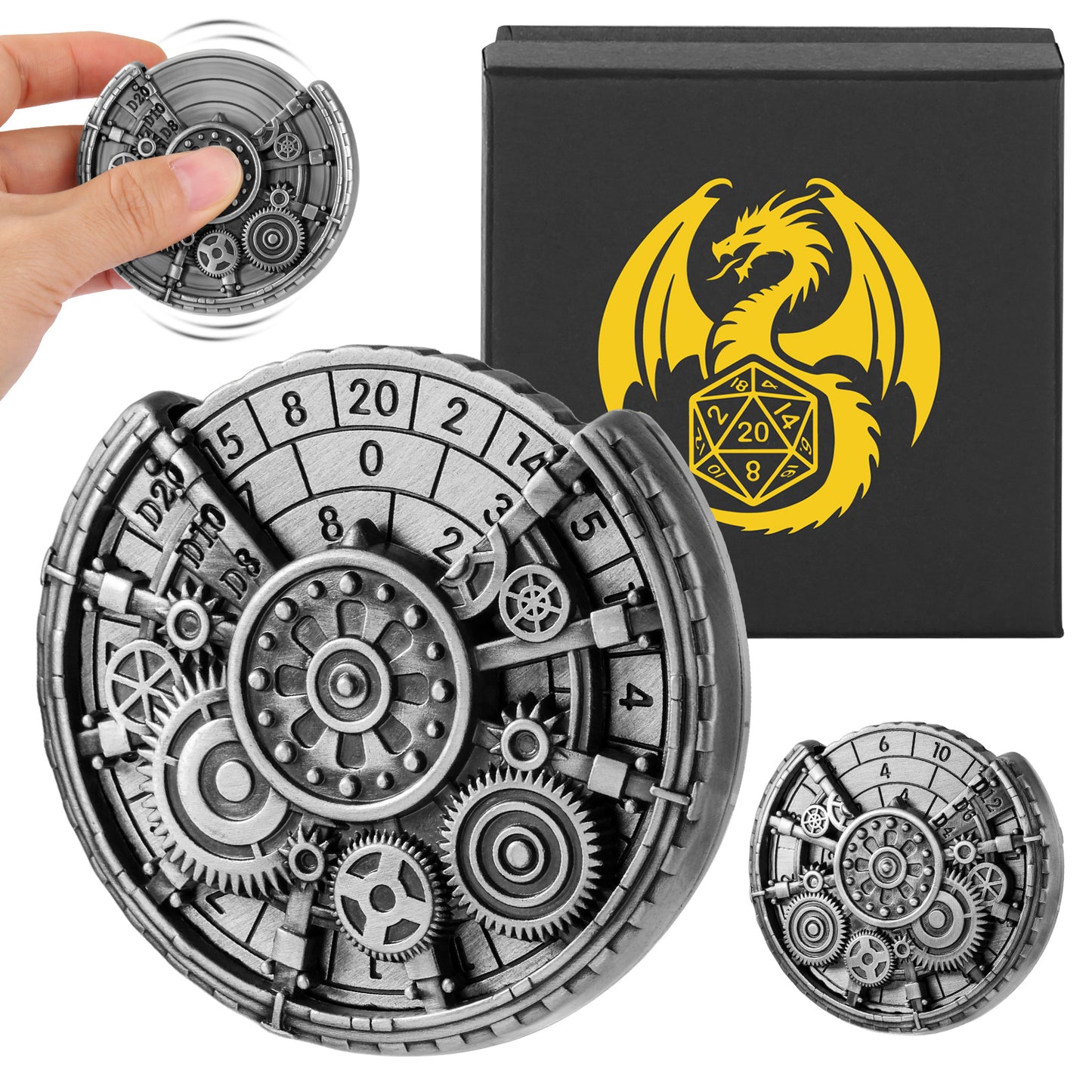 Gyroscope Retro Wheel DND Dice Gift Box Set