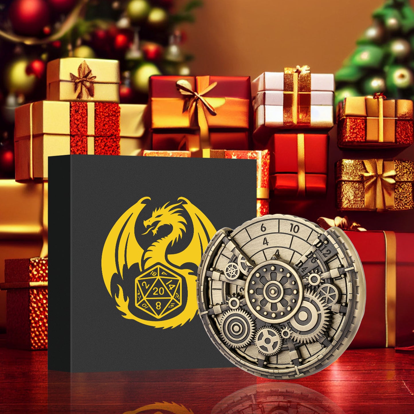 Gyroscope Retro Wheel DND Dice Gift Box Set