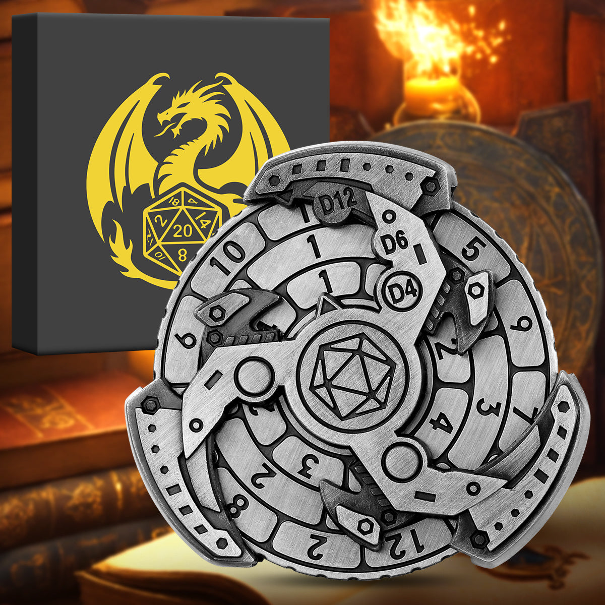 Wind And Fire Wheel DND Dice Wheel Gift Box Set
